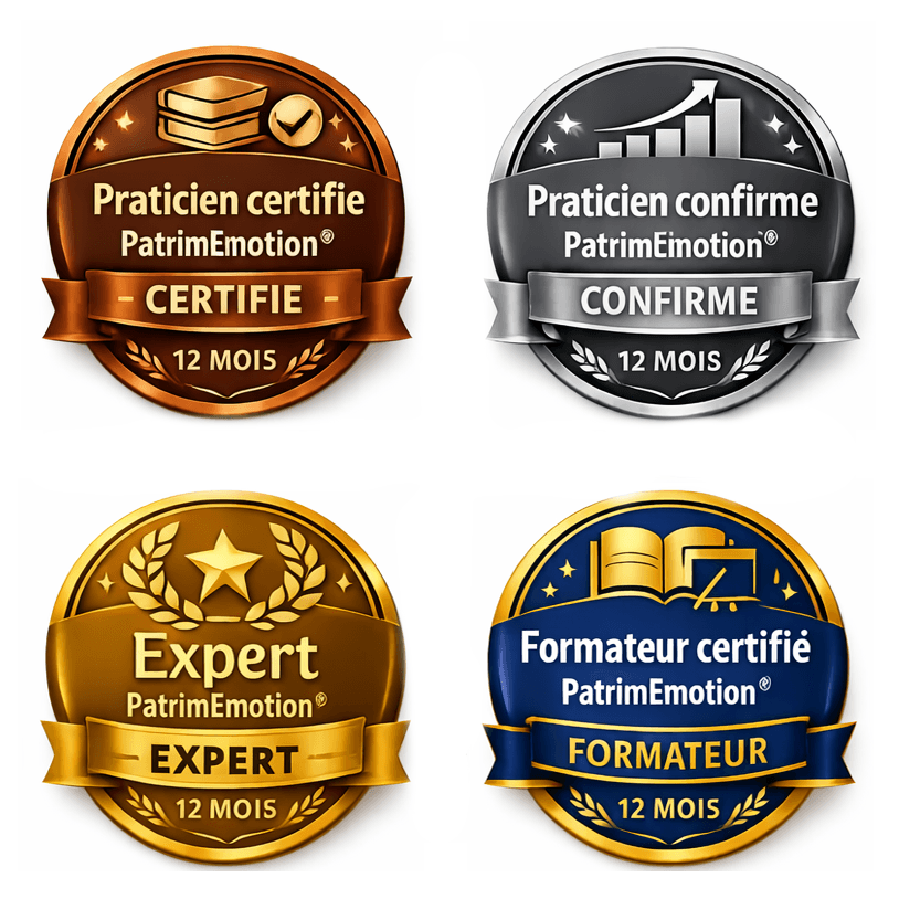 Badges de certification PatrimEmotion
