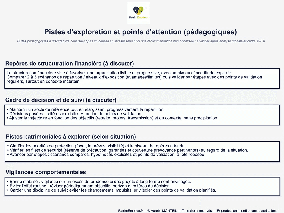 Extrait du modèle de bilan PatrimEmotion, page 5 sur 6
